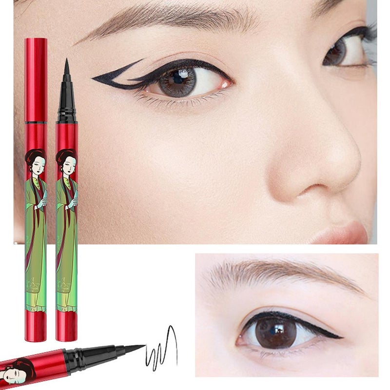 Chinese style eyeliner, long-lasting, smudge-proof and smudge-proof.